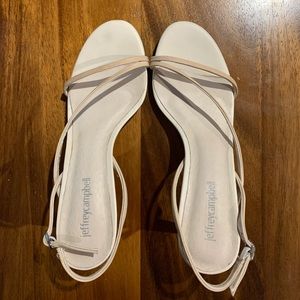 Jeffrey Campbell nude heeled sandals size 8